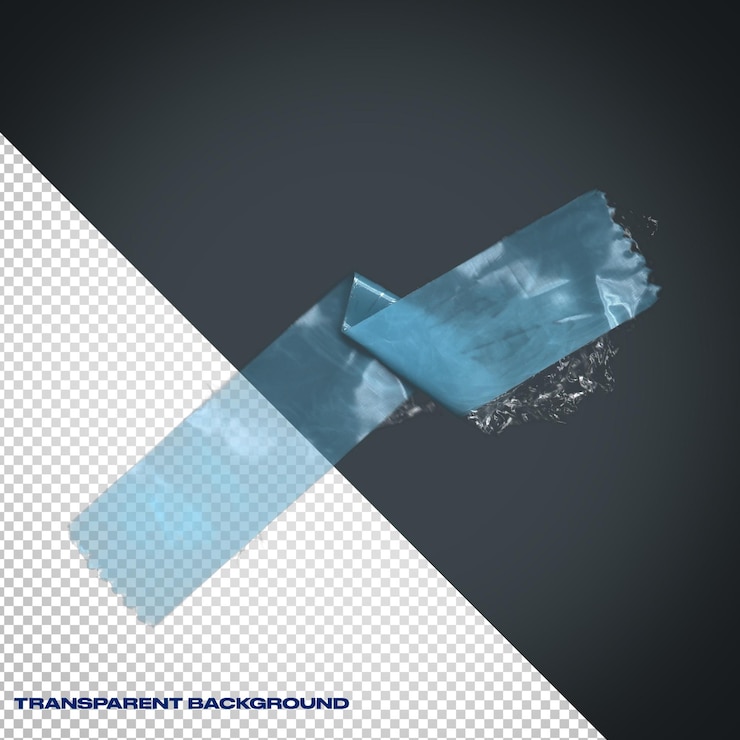 PSD plastic texture blue tapes