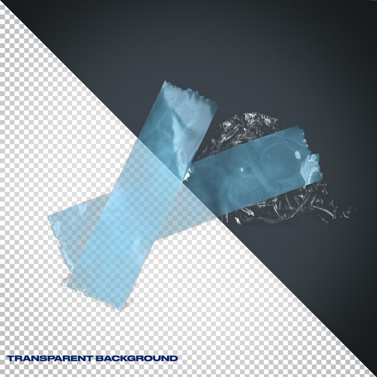 PSD plastic texture blue tapes