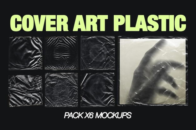 PSD Обложка с пластиковой текстурой