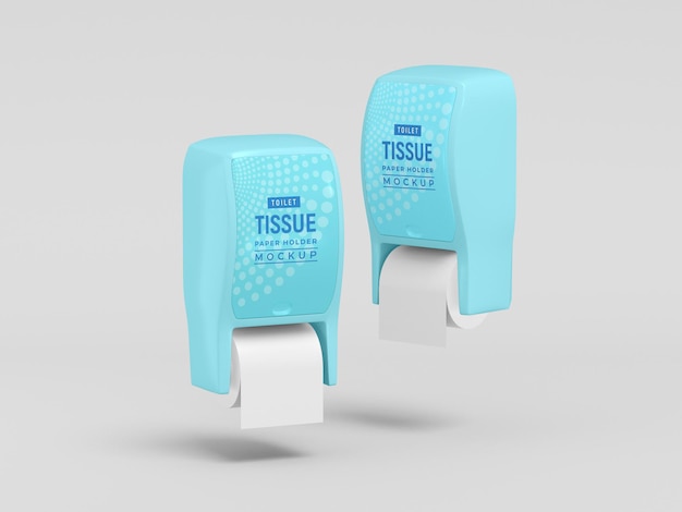 plastic toilet paper holder mockup
