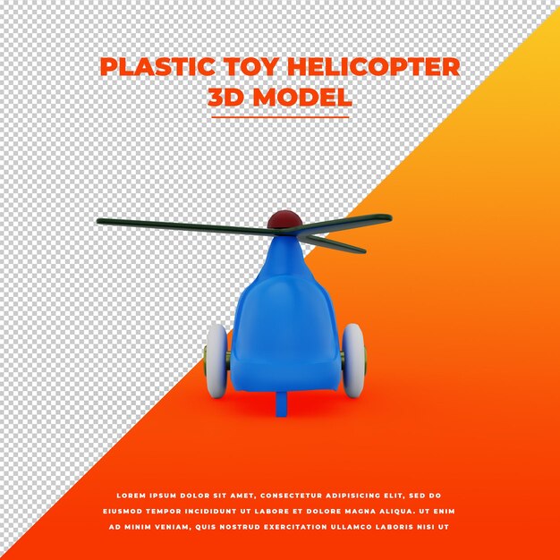 PSD plastic toy helicopter