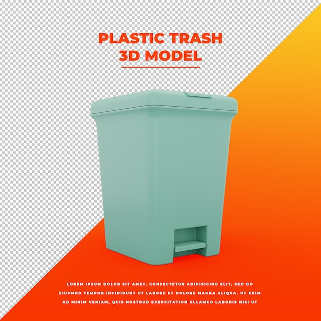 プラスチック製のゴミ箱
