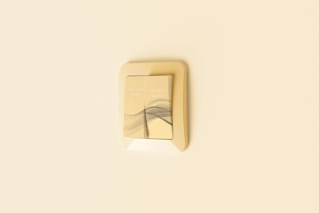 Plastic wall light switch mockups