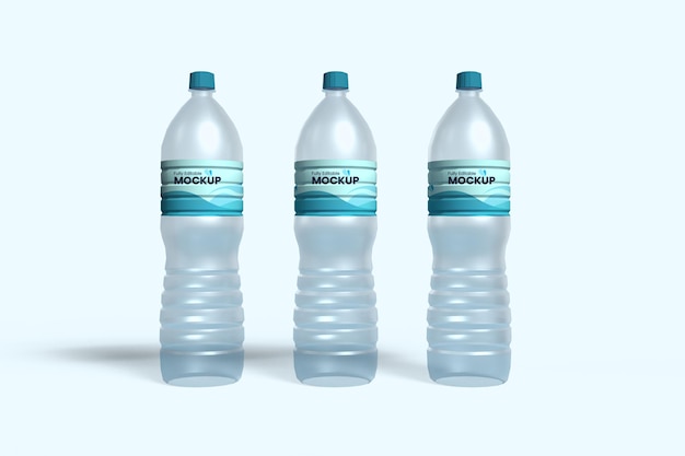 Plastic Water Bottle Label Mockup