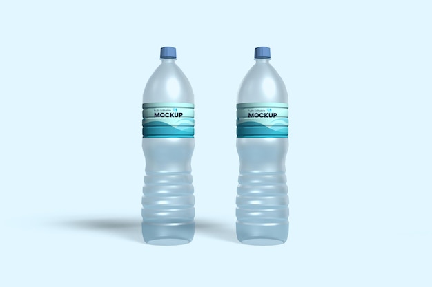 Plastic Water Bottle Label Mockup