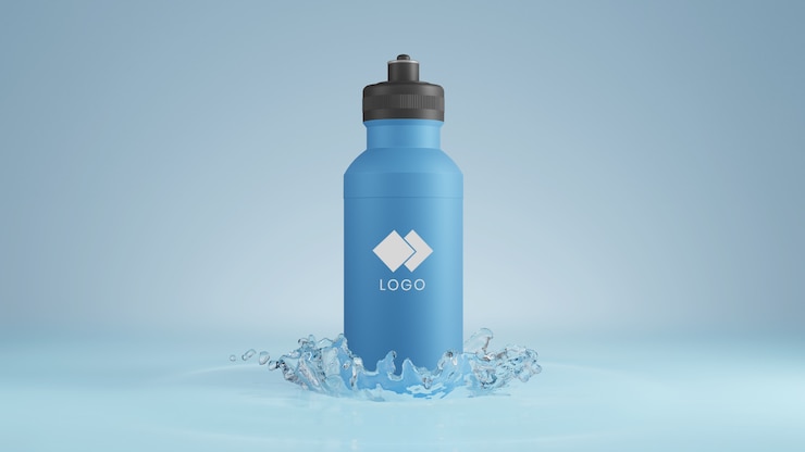 PSD plastic water bottle mockup