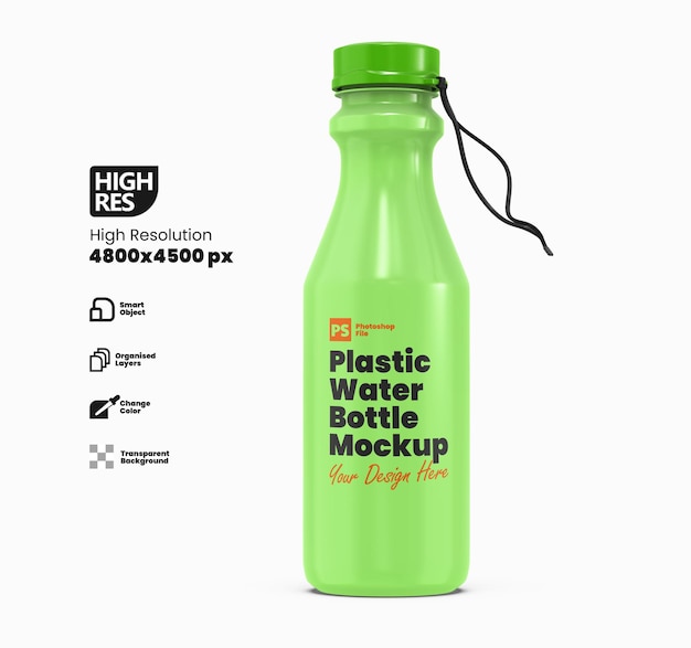 Plastic Water Bottle Mockup