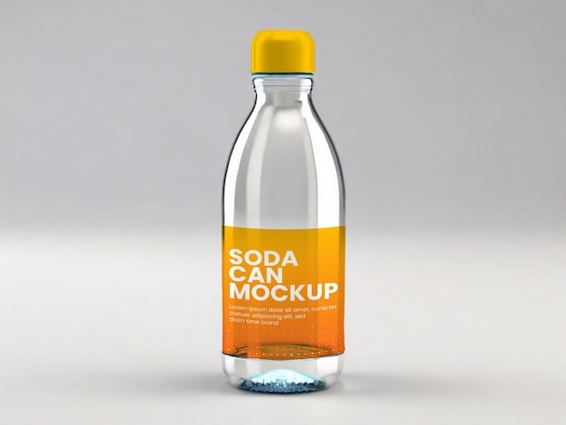 plastic Water bottle packaging mockup