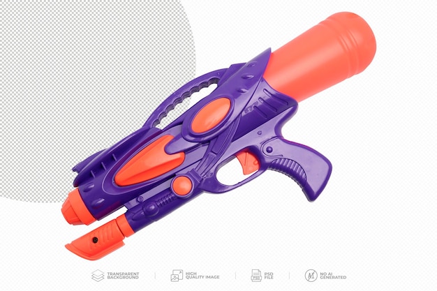 Plastic water gun on transparent background png