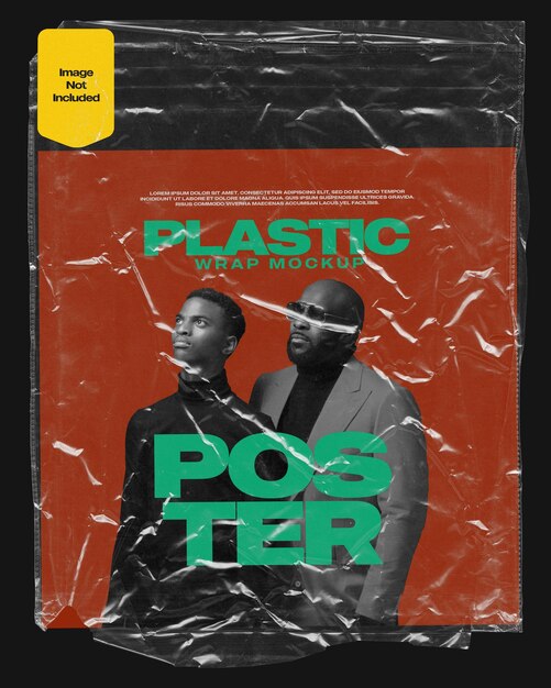 Plastic Wrap Mockup for Poster Design PSD Template 17