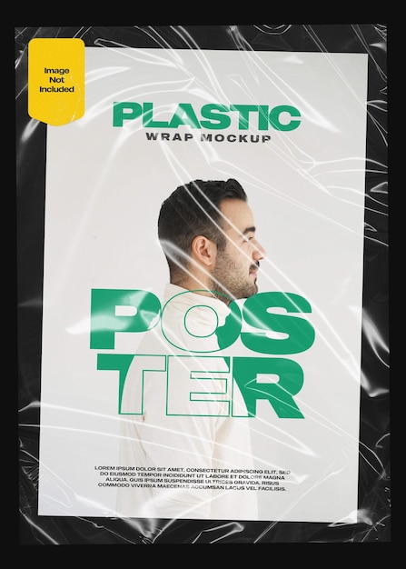 Plastic Wrap Mockup for Poster Design PSD Template 35