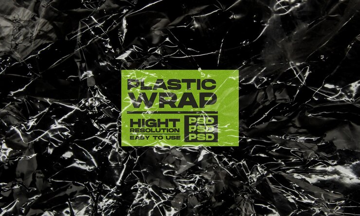 PSD plastic wrap mockup
