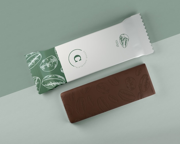 Plastic wrapping for chocolate bar