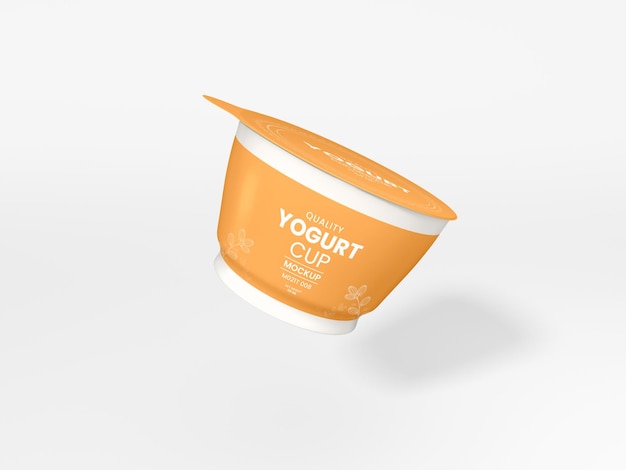 PSD plastic yoghurtbeker met dekselmodel