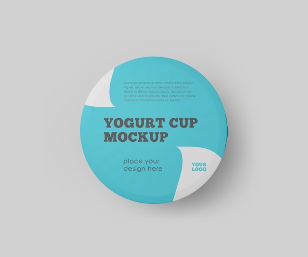 Mockup di tazza di yogurt in plastica