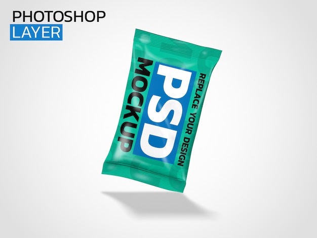 Plastic zak 3d-rendering mockup ontwerp