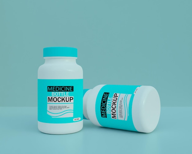 Plastics medicine bottle mockup