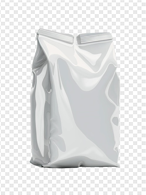 PSD plastikowa torba jest otwarta, a paczka jest biała
