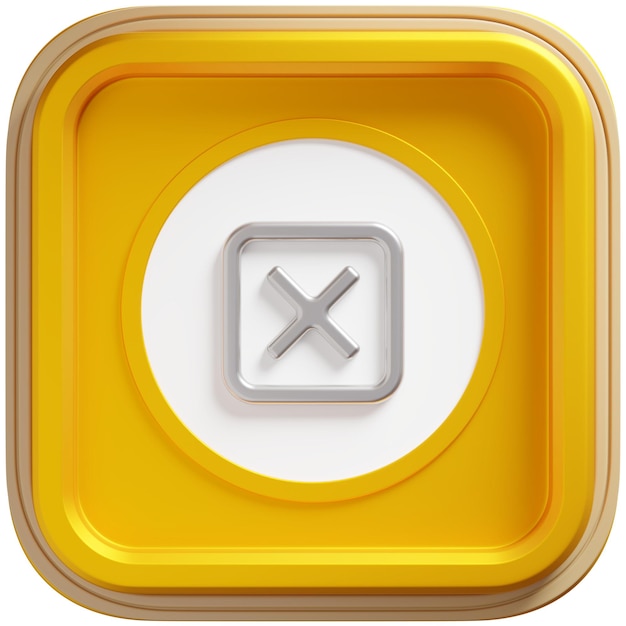 PSD plastikowy przycisk symbolu ikony 3d