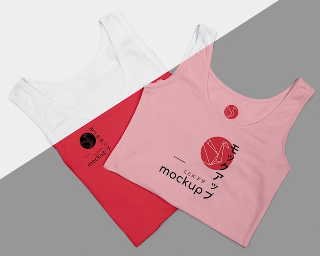 Plat leggen van t-shirt concept mock-up