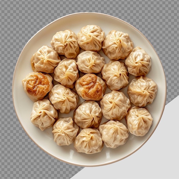 PSD plate of bakso png isolated on transparent background