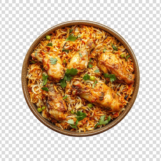 тарелка курицы с лапшей и овощами и белым фоном