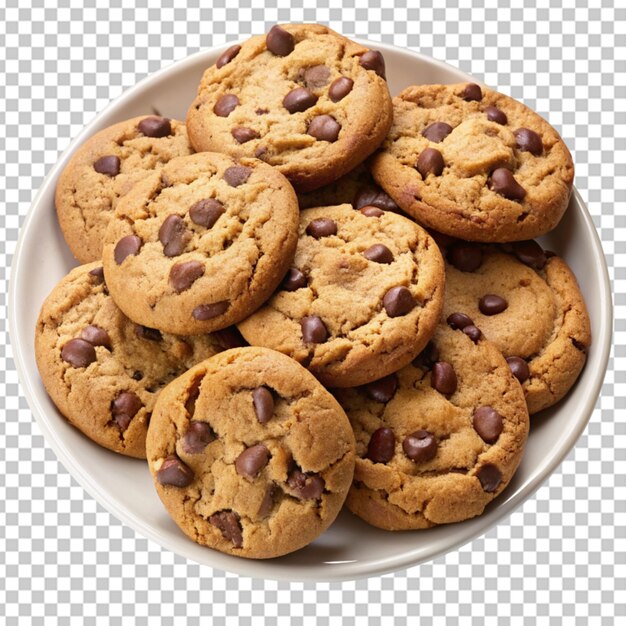 PSD plate of chocolate chip cookies