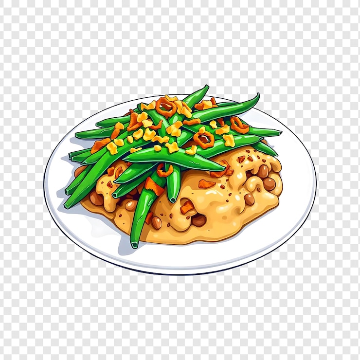 PSD 一盘带有豆子的食物