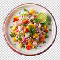 PSD a plate of food with a red rim and a white rim