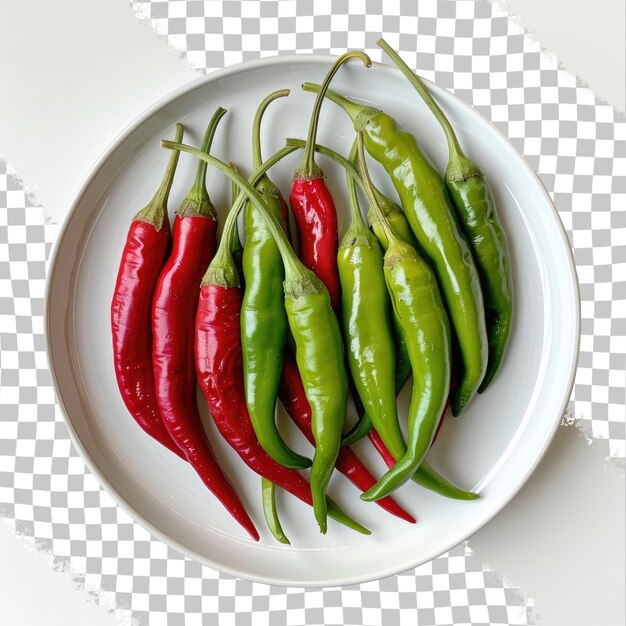 PSD a plate of green peppers with the words  chili  on it