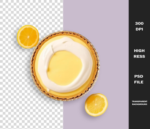 PSD a plate of lemons and a basket of orange slices