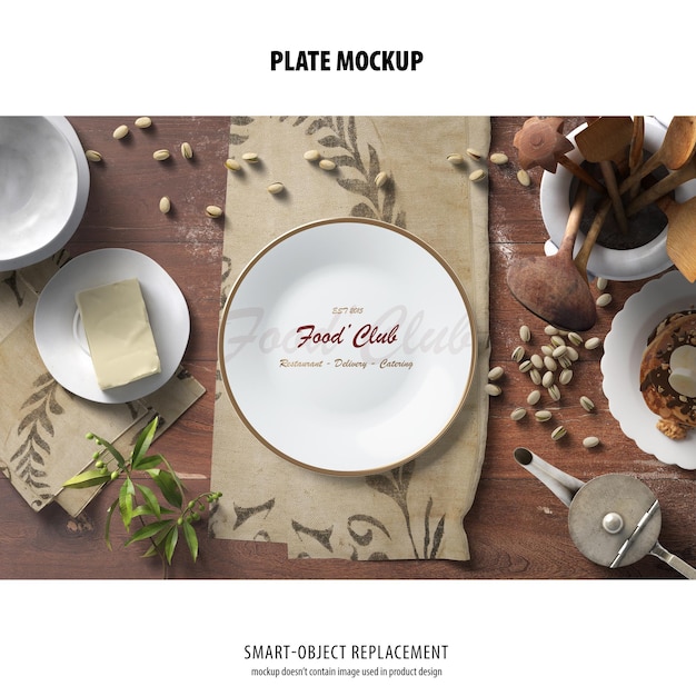 PSD mockup di piatto