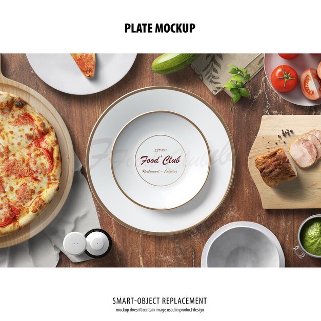 PSD mockup di piatto