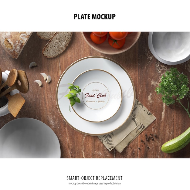 PSD mockup di piatto