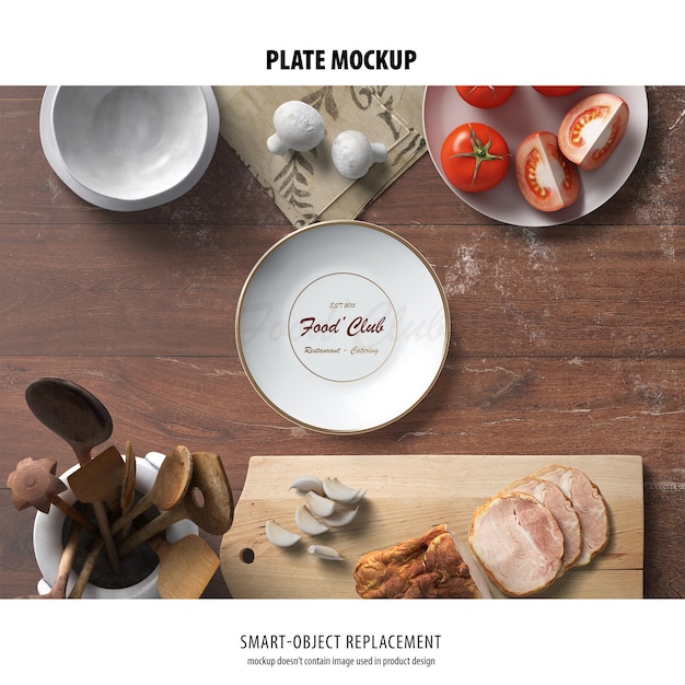 PSD mockup di piatto