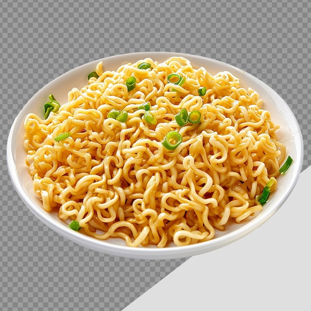 PSD plate of noodles png isolated on transparent background