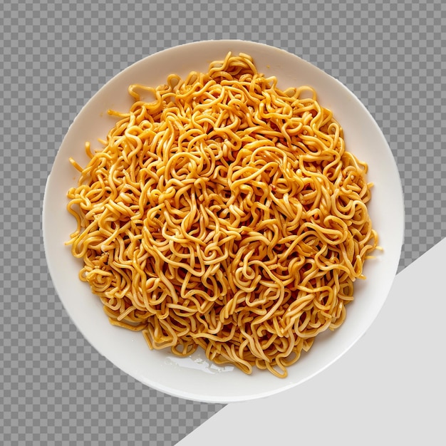 Plate of noodles png isolated on transparent background