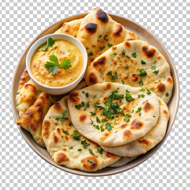 PSD plate of fluffy naan bread