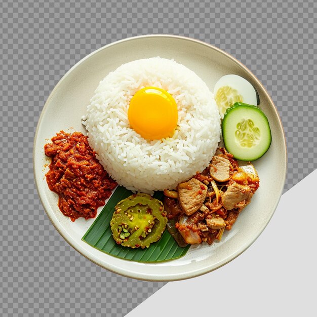 PSD 투명한 배경에 고립 된 nasi png의 판