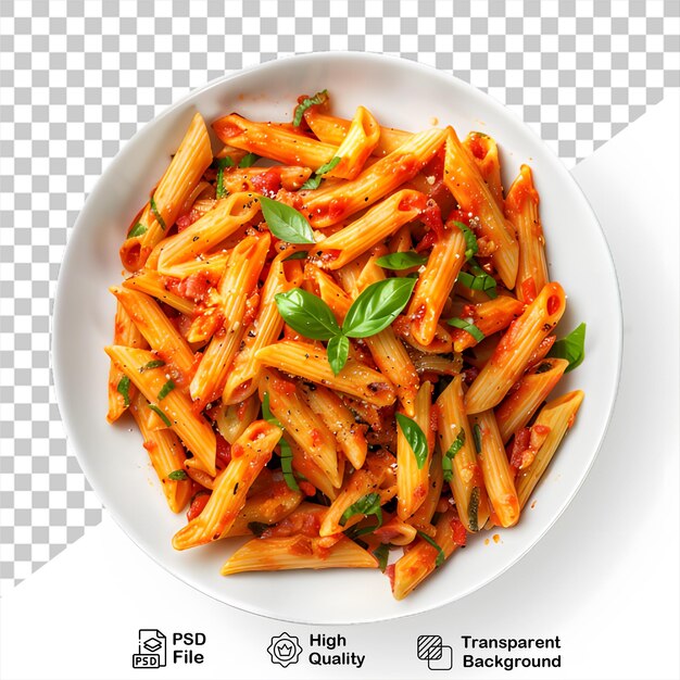 PSD a plate of pasta isolated on transparent background