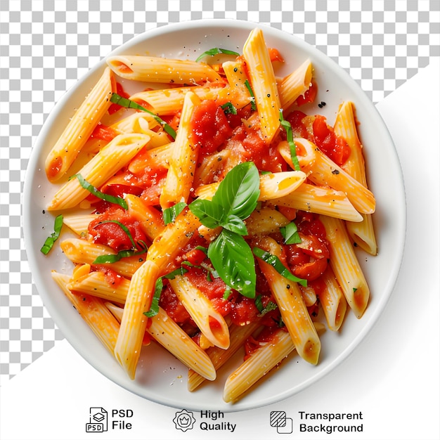 PSD a plate of pasta isolated on transparent background