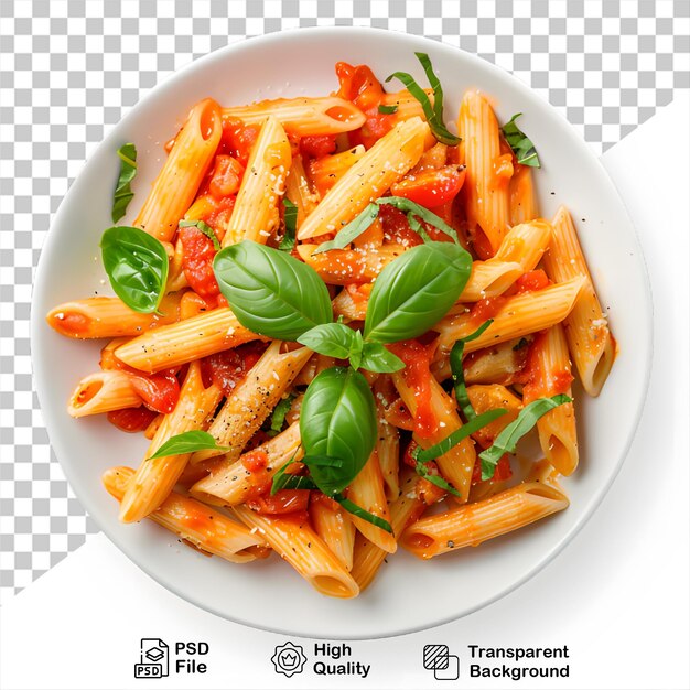 PSD a plate of pasta isolated on transparent background