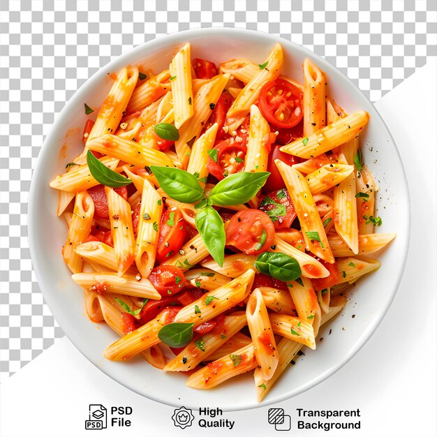 PSD a plate of pasta isolated on transparent background