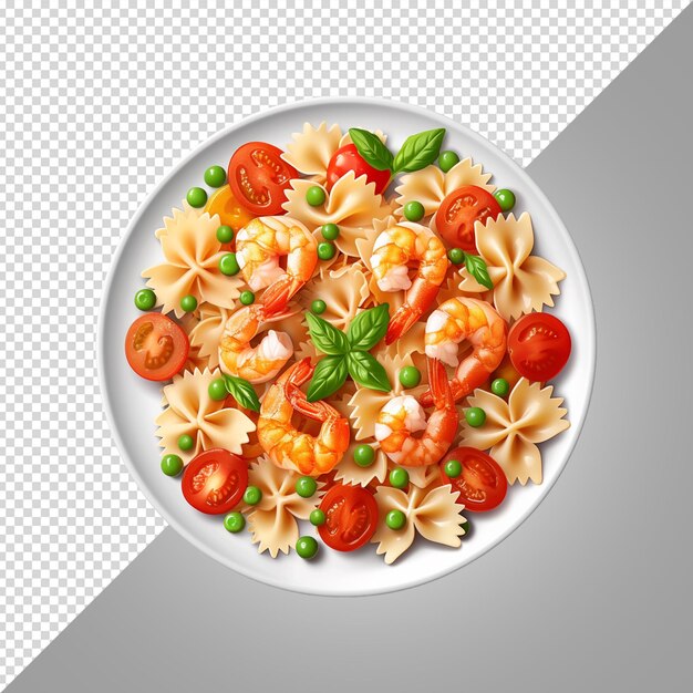 PSD un piatto di pasta con pomodori e basilico