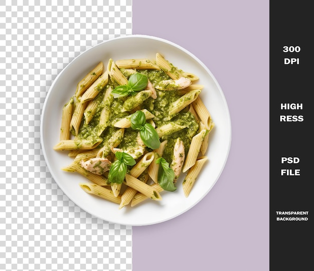 PSD a plate of pasta with a white bowl of broccoli