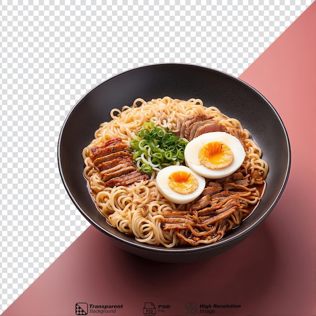 PSD plate of ramen isolated on transparent background