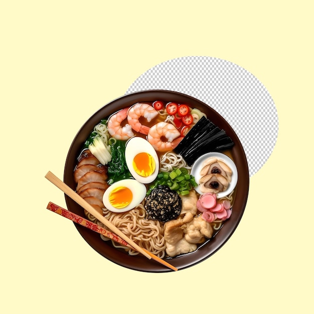 PSD a plate of ramen