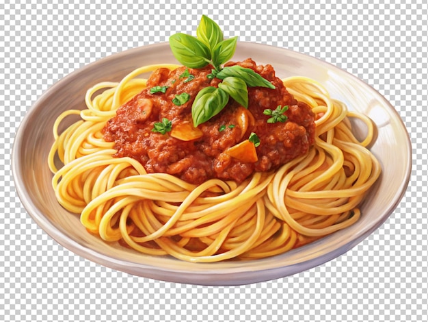 PSD plate of spaghetti with sauce