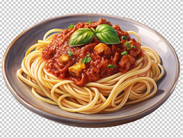 PSD piatto di spaghetti con salsa