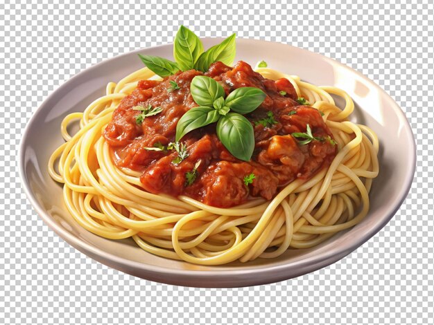 PSD piatto di spaghetti con salsa